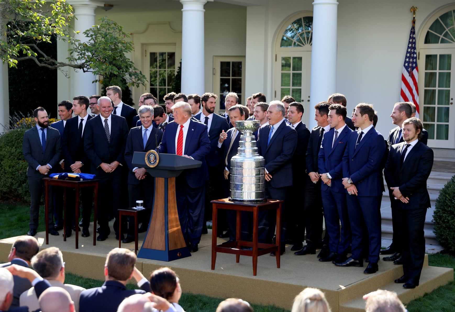 St. Louis Blues visit President Trump at White House with Stanley Cup
